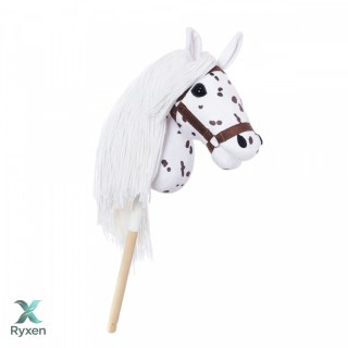 Koń na kiju hobby horse hoppihorse a3 leopard - biały, maść tarantowata TOOTINY