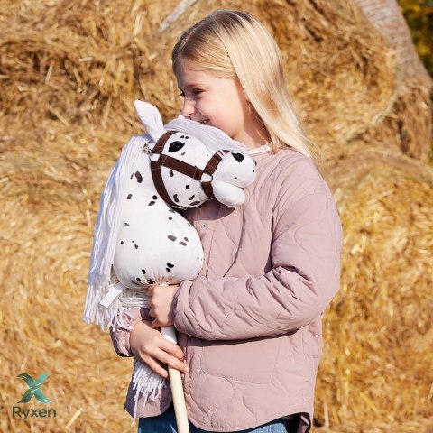 Koń na kiju hobby horse hoppihorse a3 leopard - biały, maść tarantowata TOOTINY
