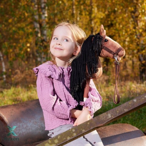 Koń na kiju hobby horse hoppihorse a4 bay - ciemny brąz, maść gniada TOOTINY
