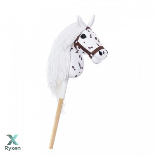 Koń na kiju hobby horse hoppihorse a4 leopard - biały, maść tarantowata TOOTINY