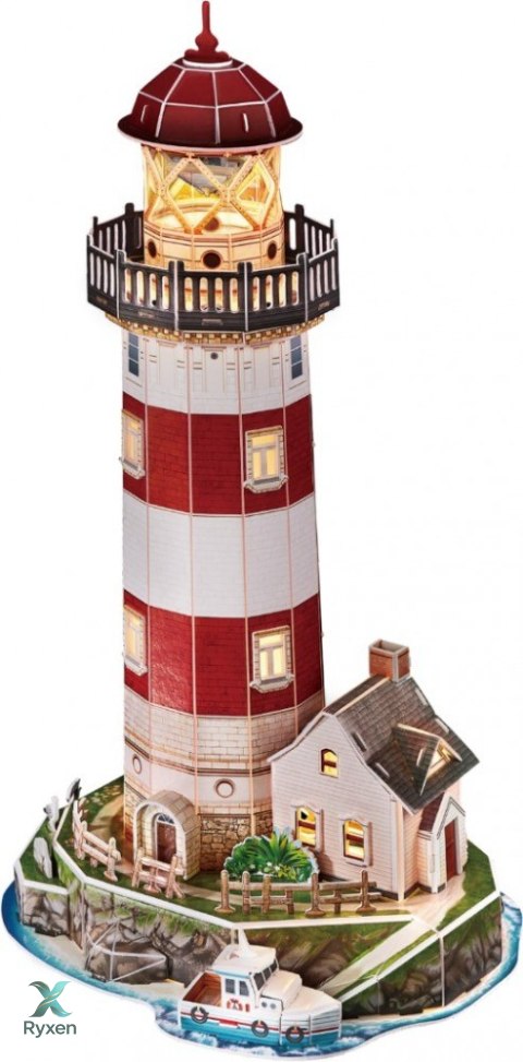 Puzzle 3d 72 elementy latarnia wersja nocna CUBIC FUN