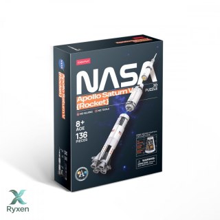 Puzzle 3d rakieta apollo saturn CUBIC FUN