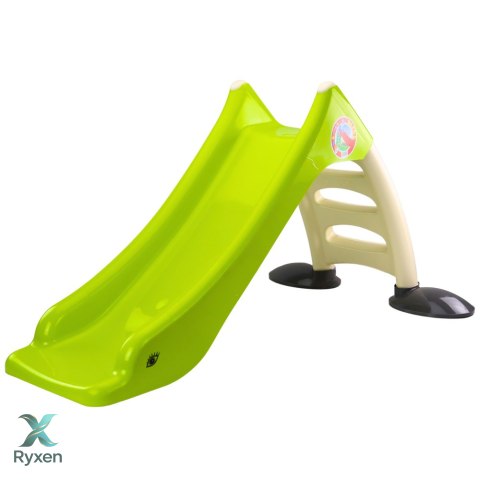 Zjeżdżalnia Ogrodowa dla Dzieci 3-Stopniowa Drabinka Limonkowa 130cm 424 DOREX