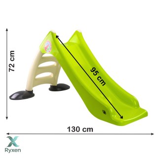 Zjeżdżalnia Ogrodowa dla Dzieci 3-Stopniowa Drabinka Limonkowa 130cm 424 DOREX