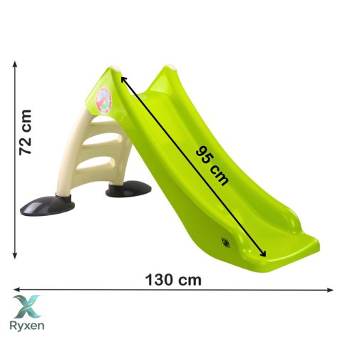 Zjeżdżalnia Ogrodowa dla Dzieci 3-Stopniowa Drabinka Limonkowa 130cm 424 DOREX