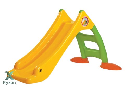 Zjeżdżalnia Ogrodowa Dla Dzieci 3-Stopniowa Drabinka Żółta 130cm 424 DOREX