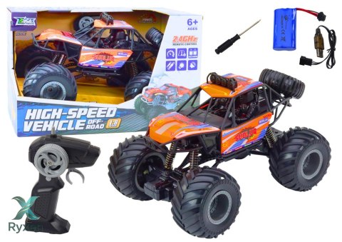 Auto Terenowe Zdalnie Sterowane RC 1:8 Amortyzatory Pomarańczowy LEAN TOYS
