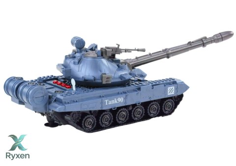 Czołg Pojazd Wojskowy DIY Do Rozkręcania Niebieski Dźwięki Zestaw Resoraki LEAN TOYS