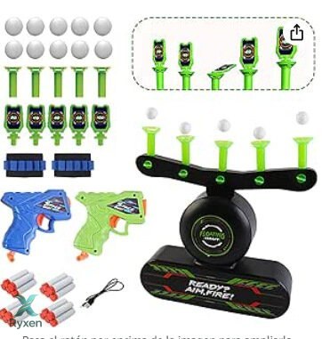 Gra Zręcznościowa Strzelanie Do Celu Pistolet Unoszące Się Kulki LEAN TOYS
