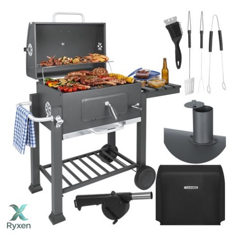 Grill ogrodowy z pokrywą 116x55x120cm Kaminer KAMINER