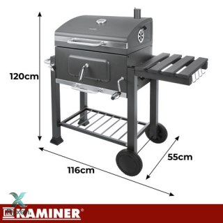 Grill ogrodowy z pokrywą 116x55x120cm Kaminer KAMINER