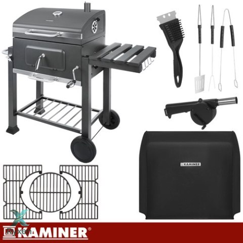 Grill ogrodowy z pokrywą 116x55x120cm Kaminer KAMINER