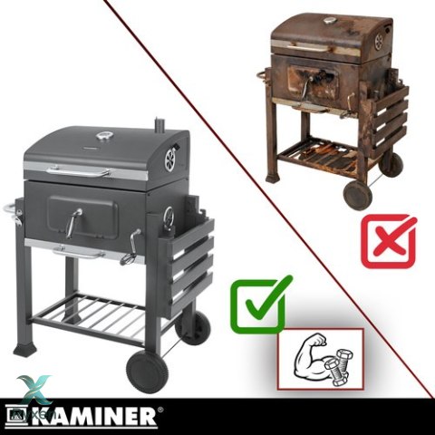 Grill ogrodowy z pokrywą 116x55x120cm Kaminer KAMINER