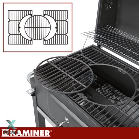 Grill ogrodowy z pokrywą 116x55x120cm Kaminer KAMINER