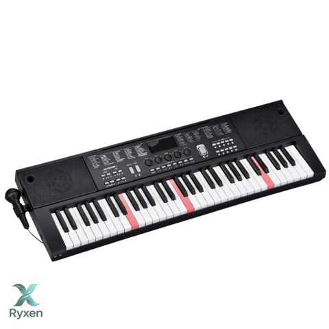 Keyboard Pianinko Elektryczne Z Mikrofonem 200 Brzmień 61 Klawiszy 78cm LEAN TOYS