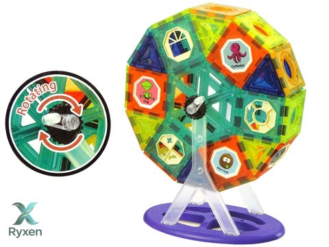 Klocki Magnetyczne Budowle 3D Diabelski Młyn Karuzela 71 Elementów LEAN TOYS