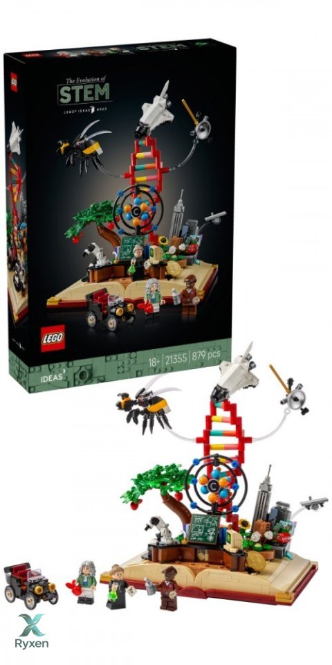 Klocki ideas 21355 ewolucja przedmiotów ścisłych LEGO