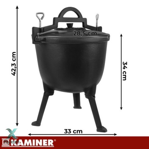 Kociołek żeliwny emaliowany 8l Kaminer KAMINER