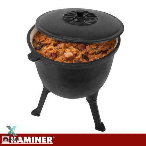 Kociołek żeliwny emaliowany 8l Kaminer KAMINER
