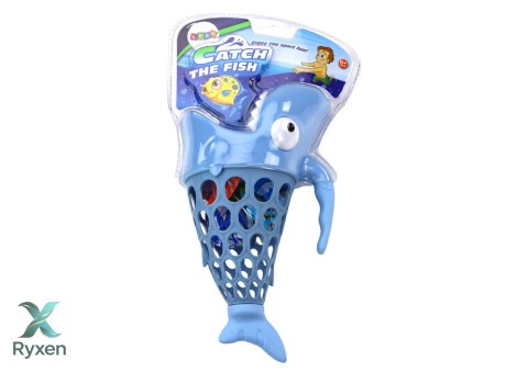 Koszyczek Do Łowienia Rybek Rekin Uchwyt Rybki Niebieski LEAN TOYS