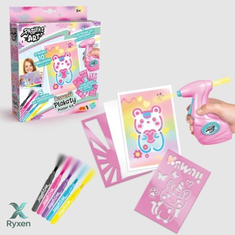 Projekt art - plakaty kawaii - kreatywny zestaw z elektronicznym aerografem EPEE