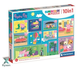 Puzzle 10w1 Super Color ŚWINKA PEPPA Clementoni 20271 CLEMENTONI