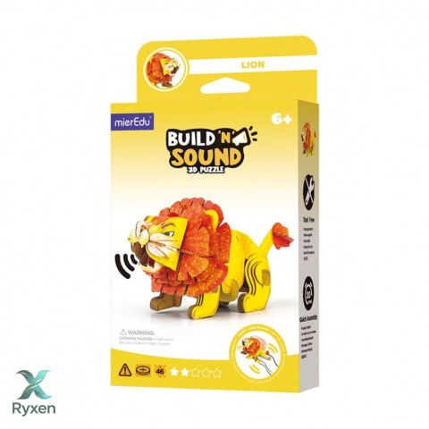 Puzzle 3d mieredu buduj i słuchaj - lew MG DYSTRYBUCJA