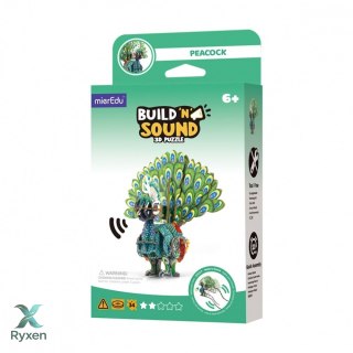Puzzle 3d mieredu buduj i słuchaj - paw MG DYSTRYBUCJA