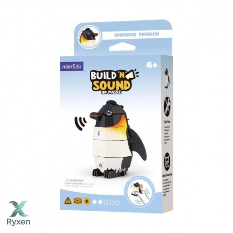 Puzzle 3d mieredu buduj i słuchaj - pingwin MG DYSTRYBUCJA