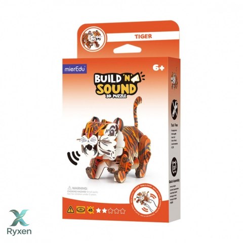 Puzzle 3d mieredu buduj i słuchaj - tygrys MG DYSTRYBUCJA