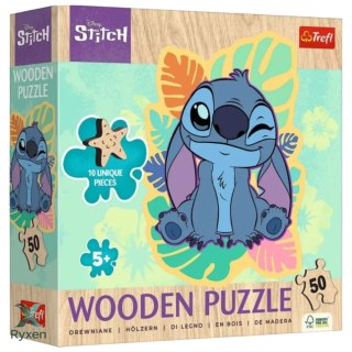 Puzzle Drewniane Konturowe - 50 - Wesoły Stitch - Disney Lilo&Stitch - Trefl 20281 TREFL PUZZLE