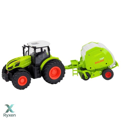 Traktor Rolniczy Farmerski Zdalnie Sterowany RC Z Prasą Do Balotów 1:24 LEAN TOYS
