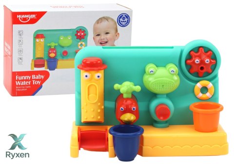 Zabawka Do Kąpieli Dla Dzieci Fontanna Młynek Żabka Kran LEAN TOYS