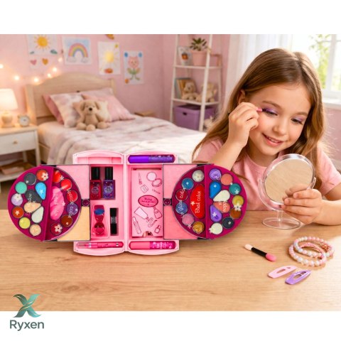 Zestaw Piękności Do Makijażu i Paznokci Kosmetyki Cienie Lakiery Kuferek LEAN TOYS