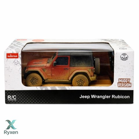 Auto JEEP Wrangler Rubicon-Muddy Zdalnie Sterowane RC Czerwone Rastar 1:24 RASTAR