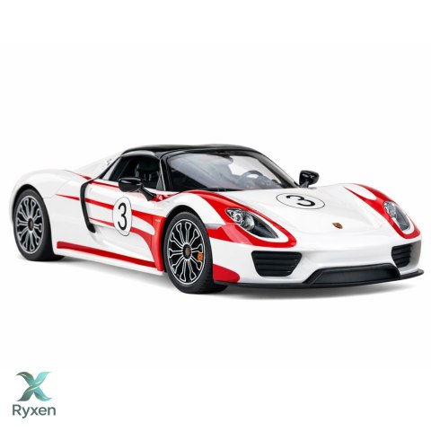 Auto Porsche 918 Spyder Performance Zdalnie Sterowane RC Białe Rastar 1:14 RASTAR