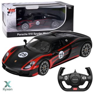 Auto Porsche 918 Spyder Performance Zdalnie Sterowane RC Czarne Rastar 1:14 RASTAR