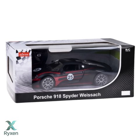 Auto Porsche 918 Spyder Performance Zdalnie Sterowane RC Czarne Rastar 1:14 RASTAR