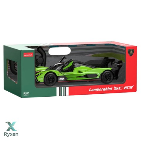 Auto Wyścigowe Lamborghini SC63 Zdalnie Sterowane RC Rastar Zielone 1:14 RASTAR