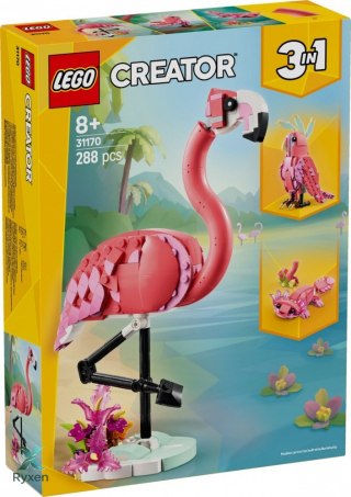 Klocki creator 31170 dzikie zwierzęta: różowy flaming LEGO
