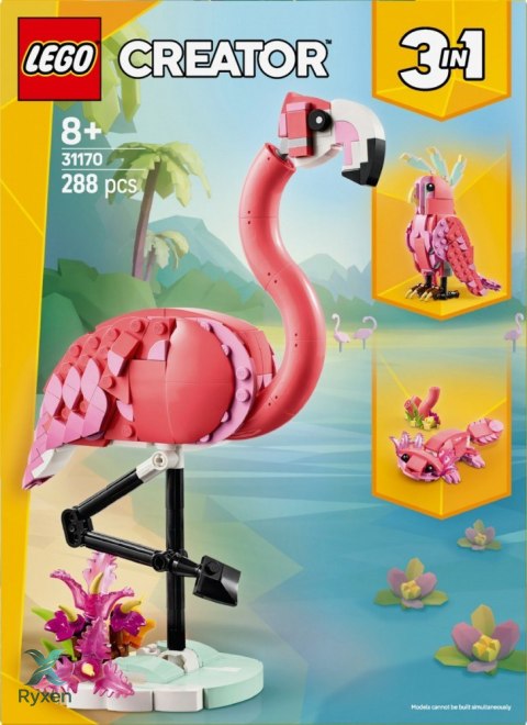 Klocki creator 31170 dzikie zwierzęta: różowy flaming LEGO