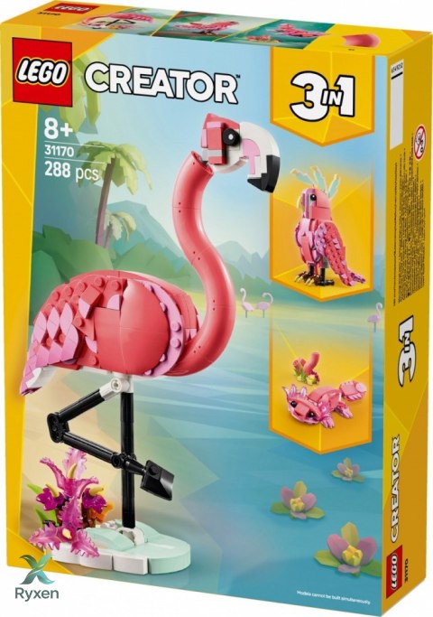 Klocki creator 31170 dzikie zwierzęta: różowy flaming LEGO