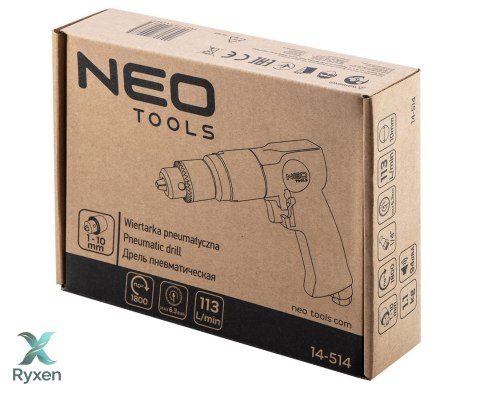 Wiertarka pneumatyczna 10 mm, 1 800 obr.-1 NEO TOOLS