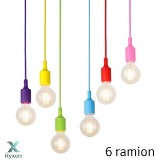 ZD74L Lampa sufitowa 6 ramion tęcza ATL