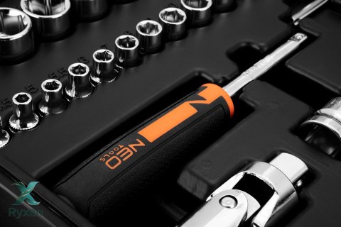 Zestaw kluczy nasadowych 1/2", 1/4", 94 szt., CrV NEO TOOLS