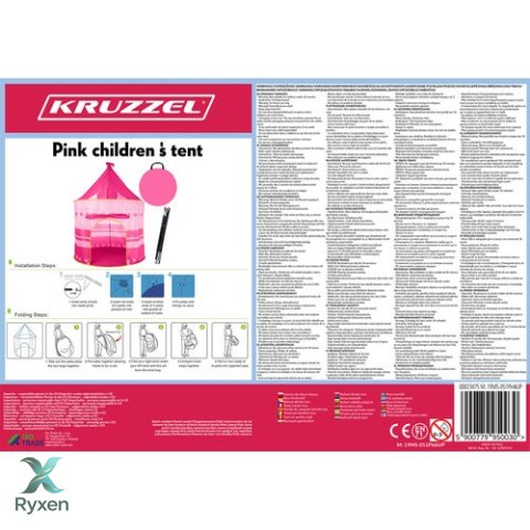 Namiot dla dzieci różowy 23475 KRUZZEL