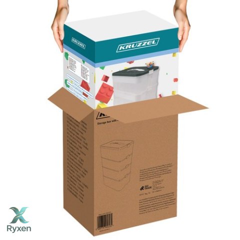 Pudełko na klocki- 3 poziomy Kruzzel 25757 KRUZZEL