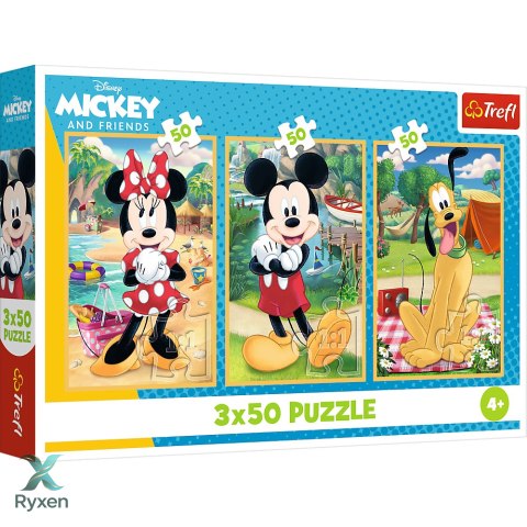 Puzzle - 3x50 - Myszki na wakacjach - Disney - Trefl 34881 TREFL PUZZLE