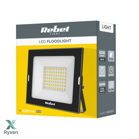 Reflektor LED naświetlacz Rebel 50W Rebel, 6500K, 230V Rebel