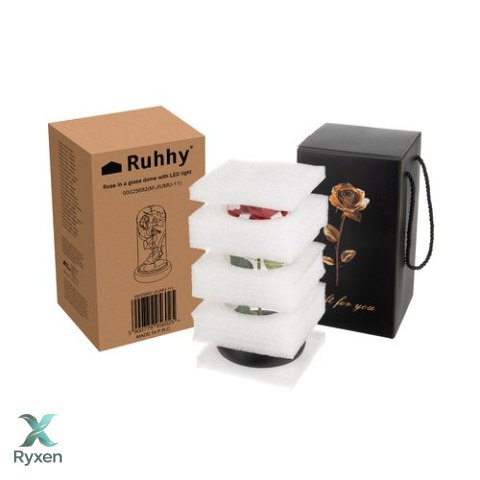 Róża w szkle- świecąca Ruhhy 25682 RUHHY